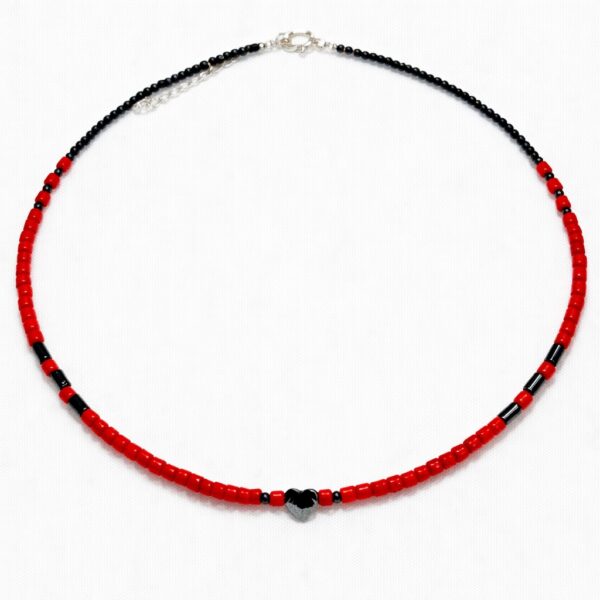 A CU INIMA Colier din coral si hematite