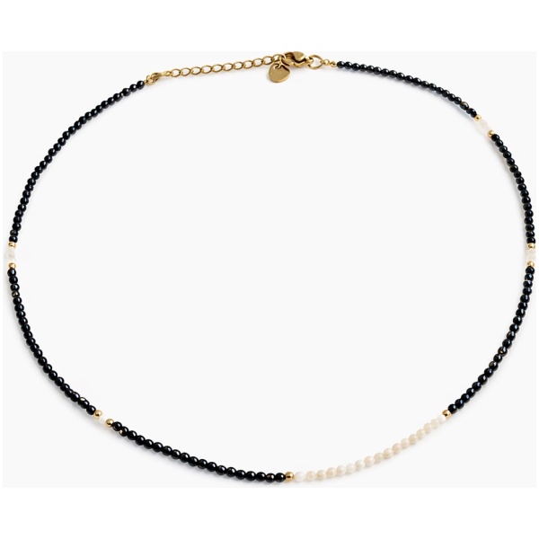 a Colier din hematite si sidef