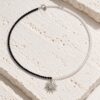 Colier bicolor cu charm soare