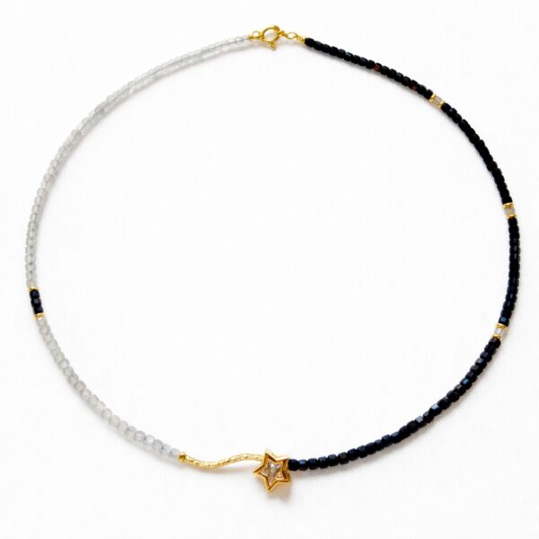 Colier bicolor cu charm stea