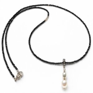 Colier lung din hematite cu perle naturale