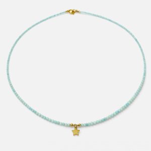 Colier din amazonite cu charm stea