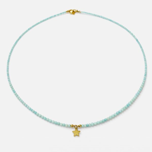 Colier din amazonite cu charm stea