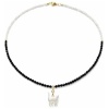 Colier bicolor cu charm pisica