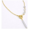 Colier punk din perle cu charm Baroque Stick