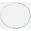 alb Colier din amazonite si perle naturale
