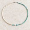 Colier din amazonite si perle naturale Colier din amazonite si perle naturale