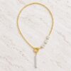 Colier punk cu perle Baroque Colier punk cu perle Baroque