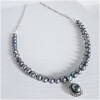 Colier cu perle Peacock si charm luna