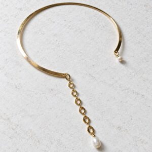 Choker design minimalist cu perlă