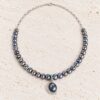 Colier cu perle Peacock si charm luna