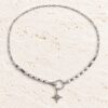 Colier cu perle argintii si charm stea Colier cu perle argintii si charm stea