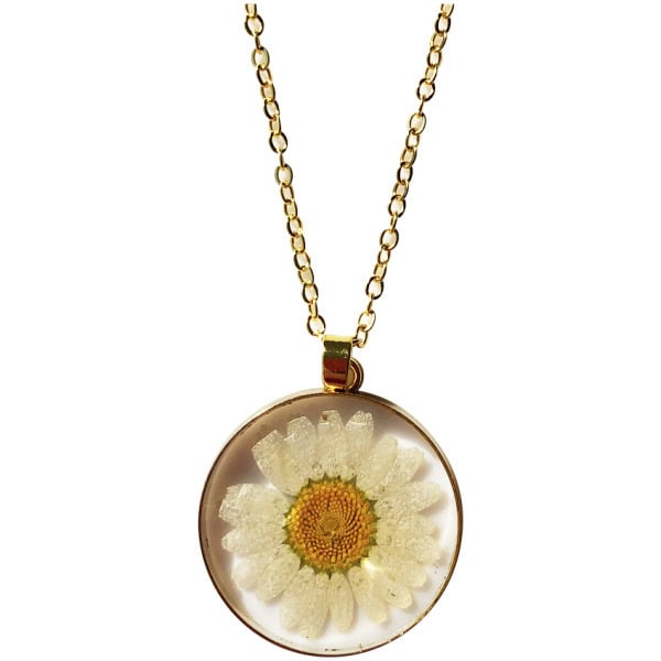 Colier cu floare naturală de Margaretă