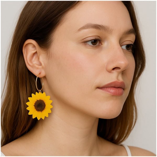 model real Colier cu Floarea Soarelui