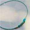Colier cu charm cub si stea din amazonite Colier cu charm cub si stea din amazonite