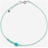 alb Colier cu charm cub si stea din amazonite