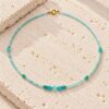 Colier cu stelute si pietre din amazonite Colier cu stelute si pietre din amazonite