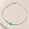Colier cu charm cub si stea din amazonite