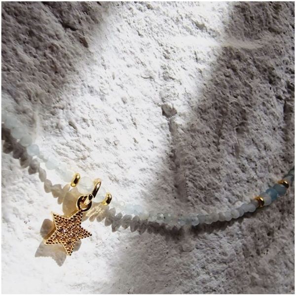 Colier din Amazonite cu charm stea