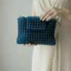 Geantă elegantă din cristale turcoaz Geantă elegantă din cristale turcoaz
