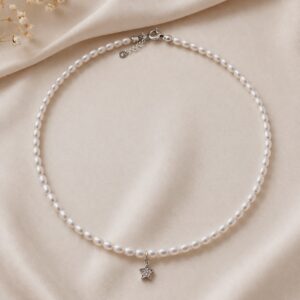 Colier din perle naturale cu charm stea