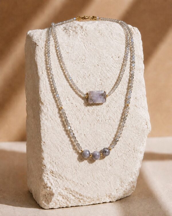 Colier dublu din Labradorite
