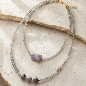 Colier dublu din Labradorite
