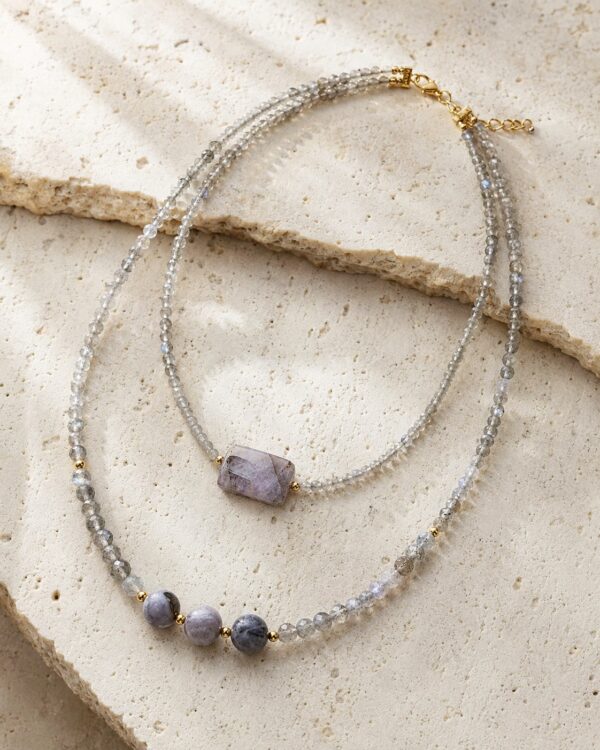 Colier dublu din Labradorite