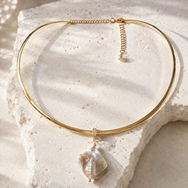 Colier choker cu Sidef natural